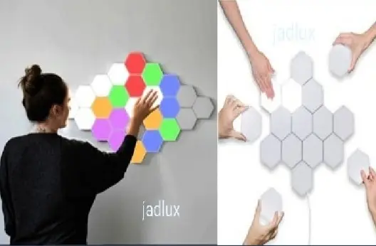 APPLIQUELEDDEMURMODERNEENNIDD'ABEILLEHEXAGONALETACTILESENSIBLERGBJLX